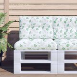 vidaXL Jastuk za palete s uzorkom lišća 60 x 40 x 12 cm od tkanine | shoptok.hr