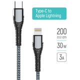 COLORWAY USB Type-C na Apple Lightning Kabel (PD Brzo Punjenje) 3.0A (30W) 2m Sivi | shoptok.hr