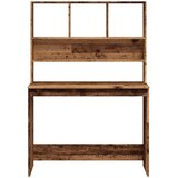  Radni stol s policama boja drva 102x45x148 cm konstruirano drvo | shoptok.hr