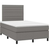  box spring s madracem LED tamnosivi 120 x 200 cm tkanina | shoptok.hr