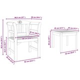  Vrtna sedežna garnitura vrtnica 3 pcs Naravna, (5000154817) | Shoptok.si