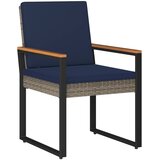  Set vanjskog namještaja 3 pcs Siva i tamnoplava poliratan | shoptok.hr