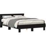 vidaXL Crni okvir kreveta od hrasta Crni hrast Borovo drvo 160 x 200 cm | shoptok.hr