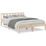 vidaXL Daljši posteljni okvir brez vzmetnice 160x220 cm trdna borovina, (21369176) | Shoptok.si