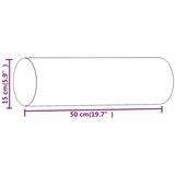  Jastuci 2 kom smeđi Ø 15 x 50 cm od tkanine | shoptok.hr