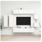  Komplet TV omaric 8-delni bela iverna plošča | Shoptok.si