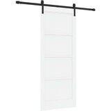  Klizna vrata Bijela i crna 83 x 202 cm Masivna borovina | Eponuda.ba