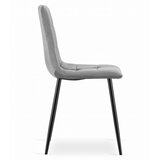 KARA stolica - svijetlo sivi baršun / crne noge x 3 | shoptok.hr