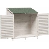  Vrtna Šupa s krovom Bijela 106 x 56 x 113,5 cm Čvrsto drvo jele | shoptok.hr