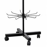  Rotating Display Shelf Hanger 6-Tier On Wheels Black 40x150cm | shoptok.hr