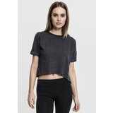 UC Ladies Women's Cropped Burnout Short Sleeve Crew Dark Grey Cene