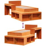  Posteljni okvir brez vzmetnice rjava 80x200 cm trdna borovina | Shoptok.si