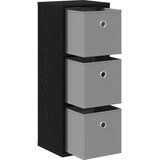  Strani šal s predalom Črna Orehovina 25,5 x 22 x 69,5 cm, (5000233788) | Shoptok.si