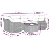 vidaXL 7-dijelni set vrtnih sofa sivi od poliratana | shoptok.hr