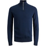 Jack & Jones Muški džemper sa polu zipom 12189339 plavi cene