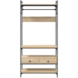  Omara s predali sonoma hrast 89x39x184,5 cm konstruiran les | Shoptok.si