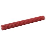 vidaXL Žična mreža za ograjo jeklo s PVC oblogo 25x1,5 m rdeča Cene