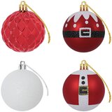  Set božićnih kuglica 32 kom. Crvena i bijela Ø 6 cm Plastika | shoptok.hr