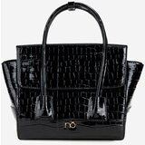 Nobo Small Box Bag with Embossed Pattern BAG5800-M20 Black Cene