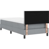  Postelja z vzmetnico z vzmetnico Svetlo siva 100 x 200 cm blago, (5000128384) | Shoptok.si