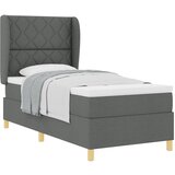 vidaXL Box Spring postelja z vzmetnico temno siva 100x200 cm tkanina Cene