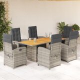 vidaXL 7-dijelni vrtni blagovaonski set sivi od poliratana | shoptok.hr