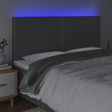  LED uzglavlje tamnosivo 200x5x118/128 cm od tkanine | shoptok.hr
