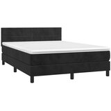  box spring s madracem LED crni 140x190 cm baršun | shoptok.hr