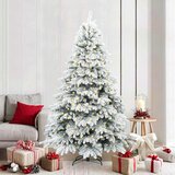  Umjetno božićno drvce s stalakom Bijelo 210 cm PE i PVC | shoptok.hr