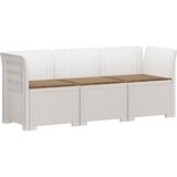  Dvosjedni vrtni sofa s jastucima u ratan izgledu PP Bijela | shoptok.hr