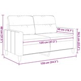  Dvosjed od tkanine crvena boja vina 120 cm | shoptok.hr