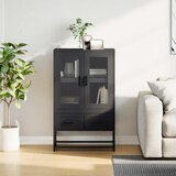  Visoka komoda crna 68x39x111,5 cm od čelika | Eponuda.com