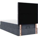 vidaXL Otomanski posteljni okvir z vzmetnicami siv 80x200 cm žamet, (21610860) | Shoptok.si