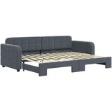  Dnevni krevet na razvlačenje bez madraca tamnosivi 80x200 cm | shoptok.hr