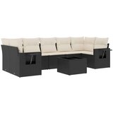 vidaXL 8-dijelni set vrtnih sofa od poliratana s jastucima crni | shoptok.hr