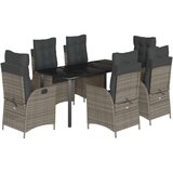 vidaXL 7-dijelni vrtni blagovaonski set sivi od poliratana | shoptok.hr