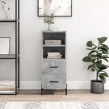 vidaXL Komoda betonsko siva 34,5x34x90 cm inženirski les | Shoptok.si