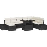 vidaXL Vrtna sedežna garnitura 11 pcs Črna Poly ratan, (5000145375) | Shoptok.si