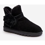 Kesi Women's suede snow boots with cutouts, black Eraclio | shoptok.hr