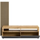 XXXL Nizka Omarica Okai, Hrast/siva | Shoptok.si
