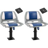 vidaXL Sedež za čoln 2 kosa s podstavkom nastavljiv 360° vrtenje | Shoptok.si