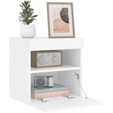  Zidni TV ormarići s LED svjetlima 2 kom bijeli 40x30x40 cm | shoptok.hr