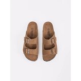 GOODIN Women's leather flip-flops brown | shoptok.hr