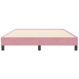 Box spring postelja brez vzmetnico roza 160x210 cm žamet, (21792090) | Shoptok.si