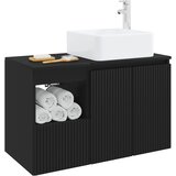  Set namještaja za kupaonicu 2 kom. Crna Konstruirano drvo | shoptok.hr