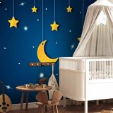  Foto tapeta - Skyline - night sky landscape with stars and moon for children 196x140 Samoljepljiva | shoptok.hr