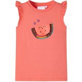  Dječja majica s volanima na rukavima koraljna boja 104 | shoptok.hr