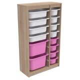 Hanah home višenamenske police montana xs 2D4N8U sonomo white pink | ePonuda.com