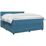  Boxspring krevet s madracem Plava 140 x 190 cm Baršun | shoptok.hr