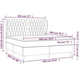  Box spring postelja z vzmetnico temno rjava 180x200 cm blago, (20898891) | Shoptok.si